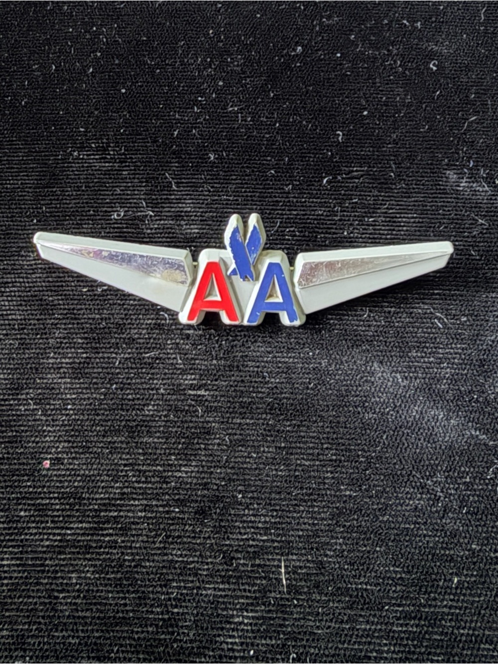Vintage 1960s American Airlines AA Wings Pin - Stoffel Seals Plastic Promo Pin